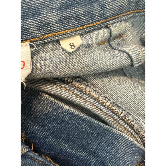 Styles To Go vintage 100% cotton high waisted pleated blue jeans size 8 - Picture 4 of 13